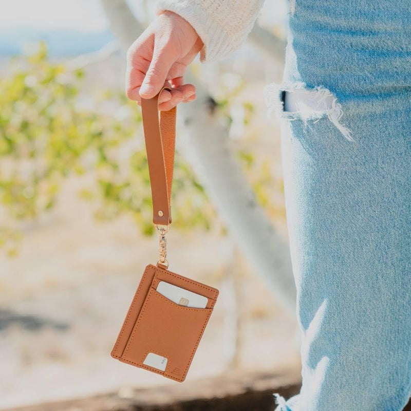 Andar The Denner Beautiful Premium Slim Card Holder RFID Blocking Card Holder Wrislet Wallet for Women (Cognac Tan) - Image 4